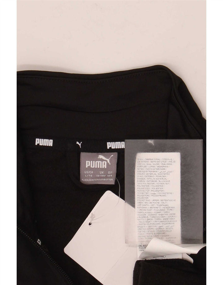 Puma Chaqueta de chándal para niño 13-14 años Negro Colorblock Poliéster