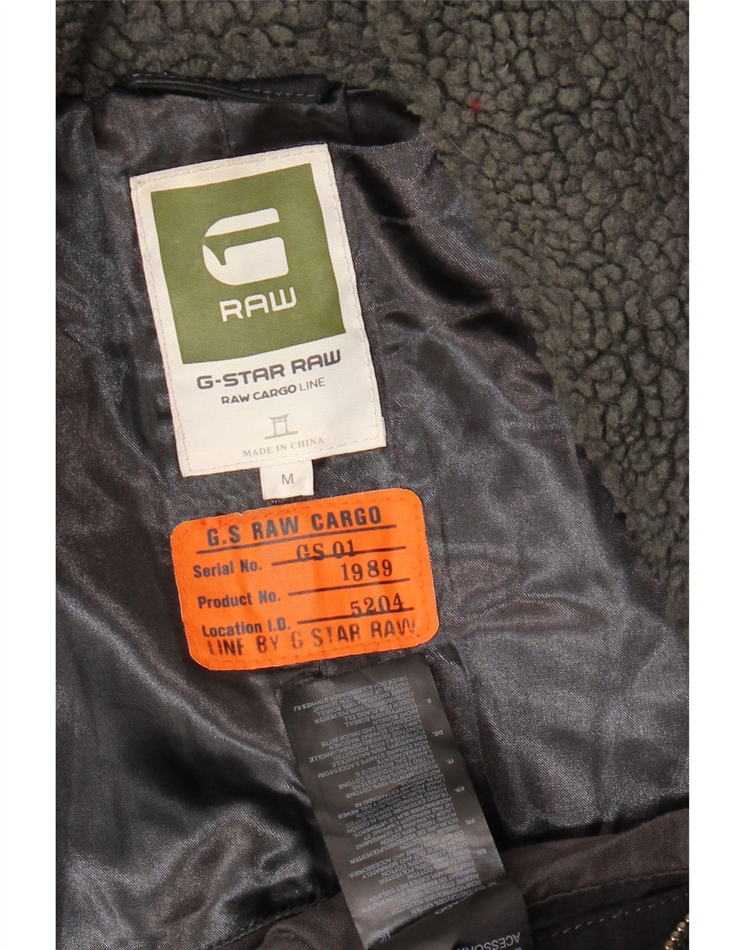 G-STAR Chaqueta acolchada para hombre UK 38 Mediana Algodón negro