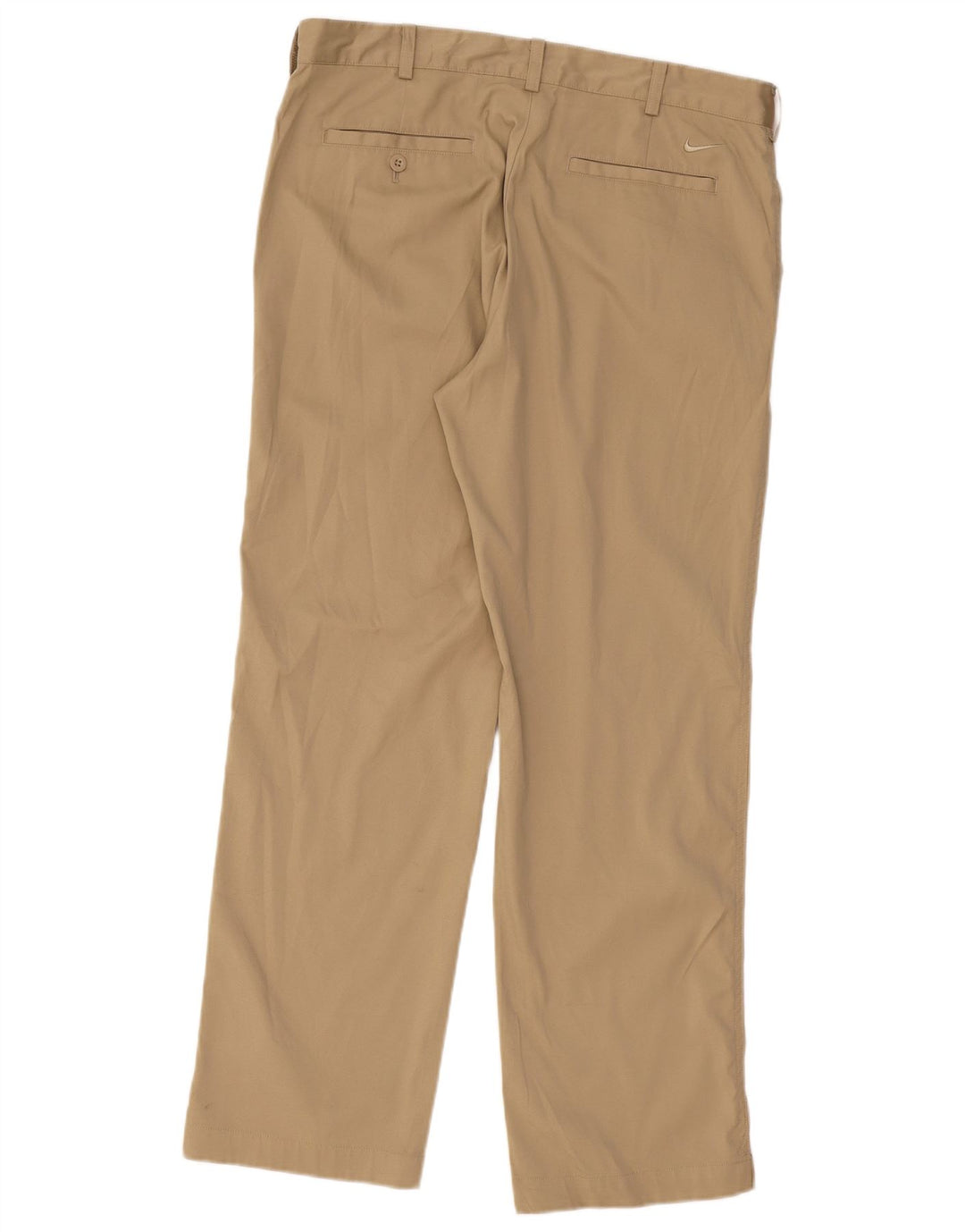 NIKE Pantalón chino recto Dri Fit para hombre W34 L30 Poliéster beige