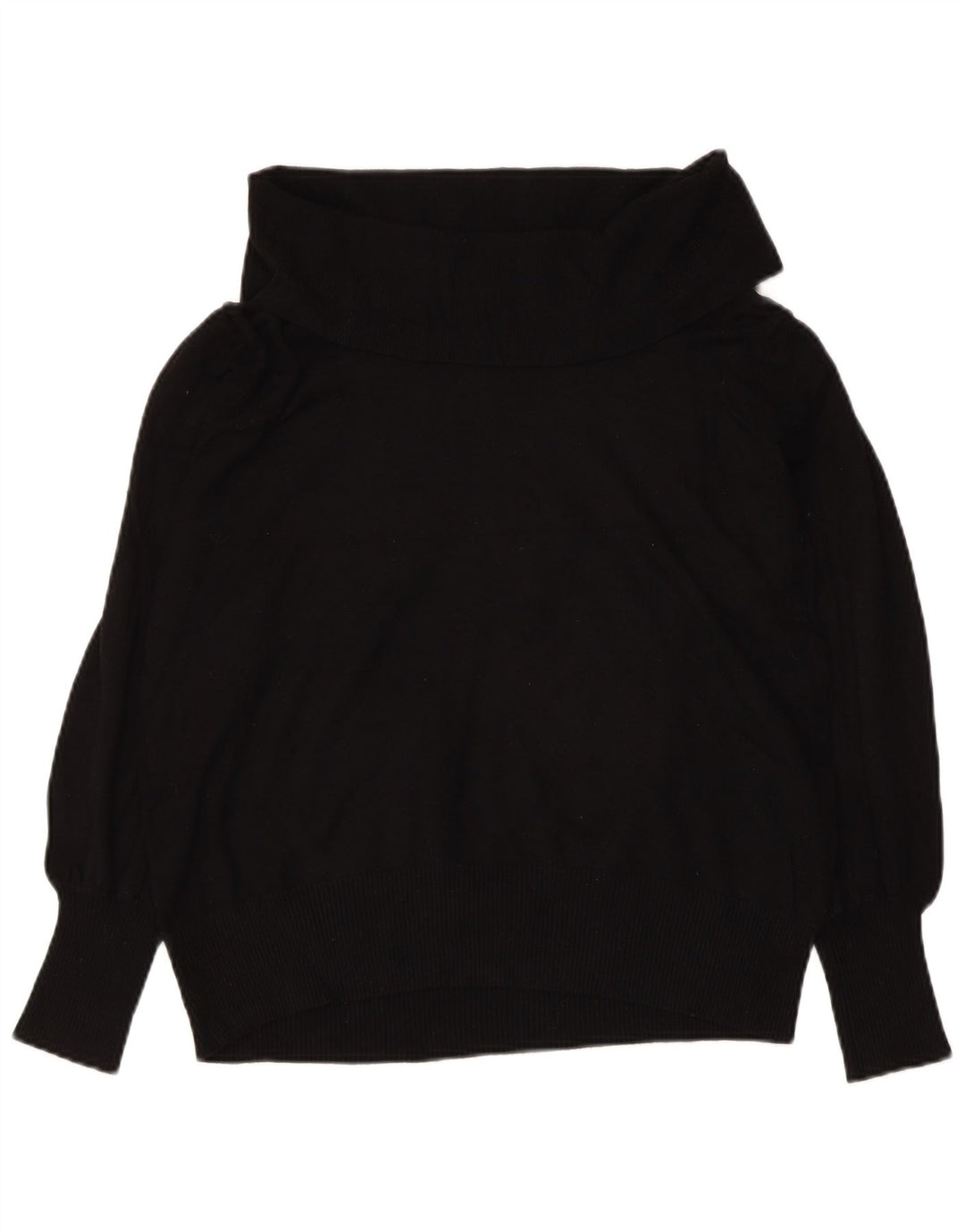 MARKS & SPENCER Suéter tipo jersey con cuello vuelto para mujer Reino Unido 40 Mediano Negro