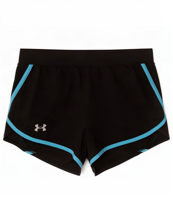 Under Armour Pantalones cortos deportivos Heat Gear para mujer UK 8 Small Black Colourblock