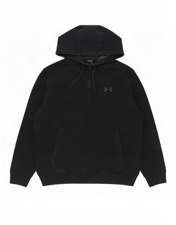 Under Armour Cold Gear - Sudadera con capucha y cuello con cremallera para hombre, talla 2XL, color negro