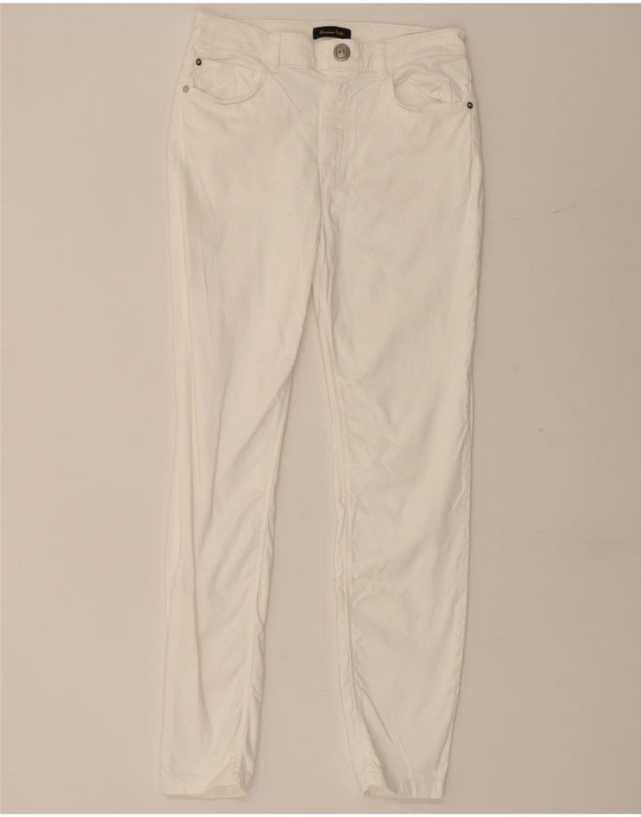 Massimo Dutti Pantalones Casuales Slim Mujer EU 40 Medium W28 L28 Blanco