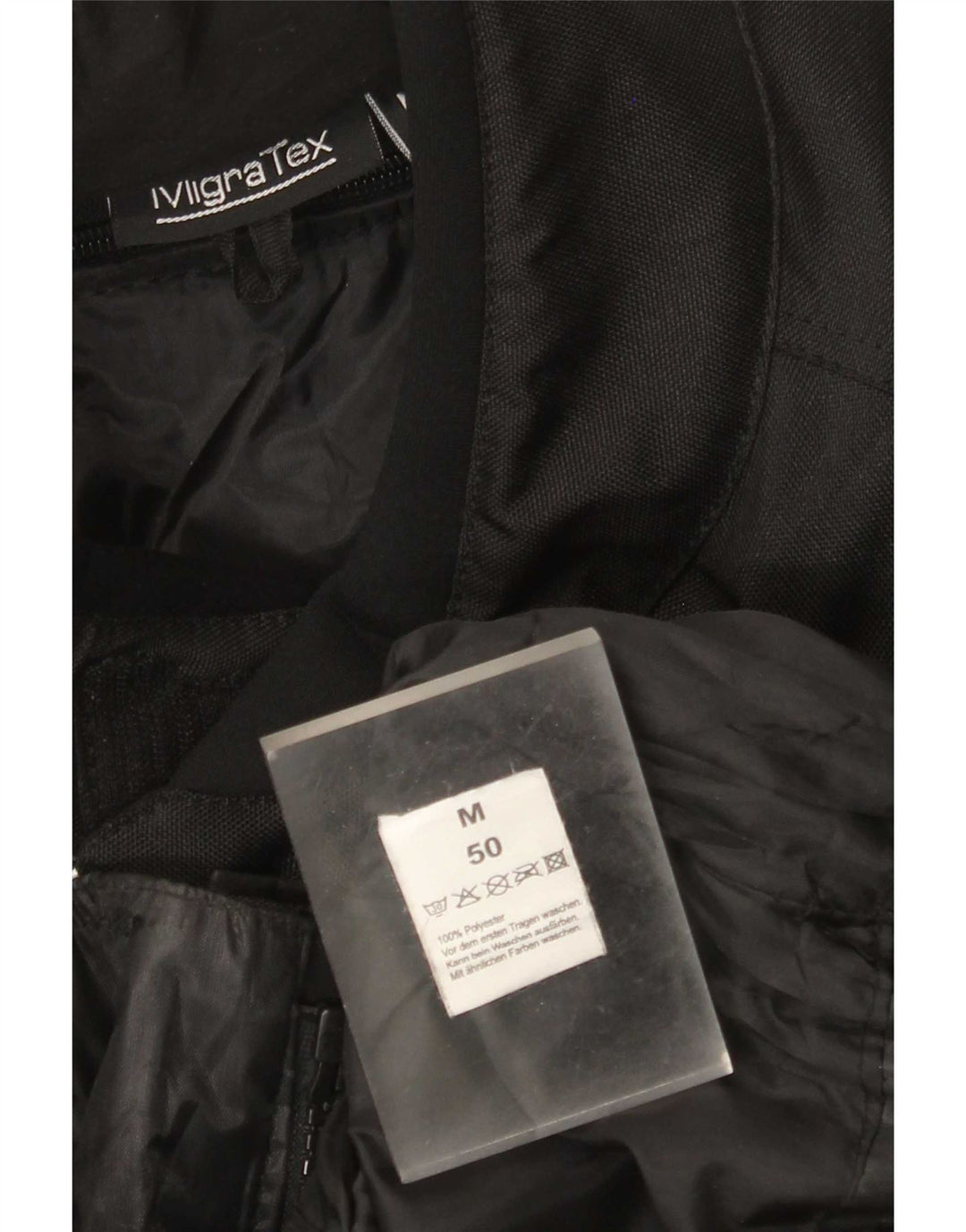 Biker Chaqueta Biker Racer para hombre Talla 50 Mediana Negro Colorblock Poliéster