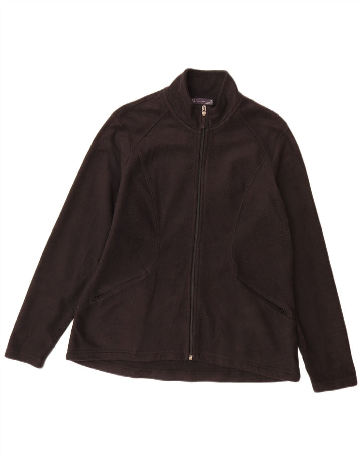 Marks & Spencer Chaqueta polar para mujer UK 44 Grande Poliéster negro