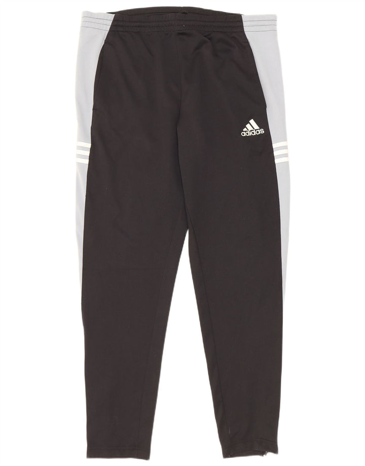 Adidas Pantalones de chándal para hombre UK 40/42 Medium Negro Colorblock Poliéster
