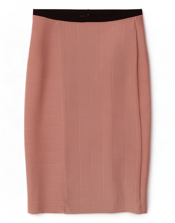 Zara Mujer Falda Lápiz W26 Small Rosa Colorblock