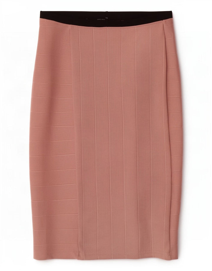 Zara Mujer Falda Lápiz W26 Small Rosa Colorblock