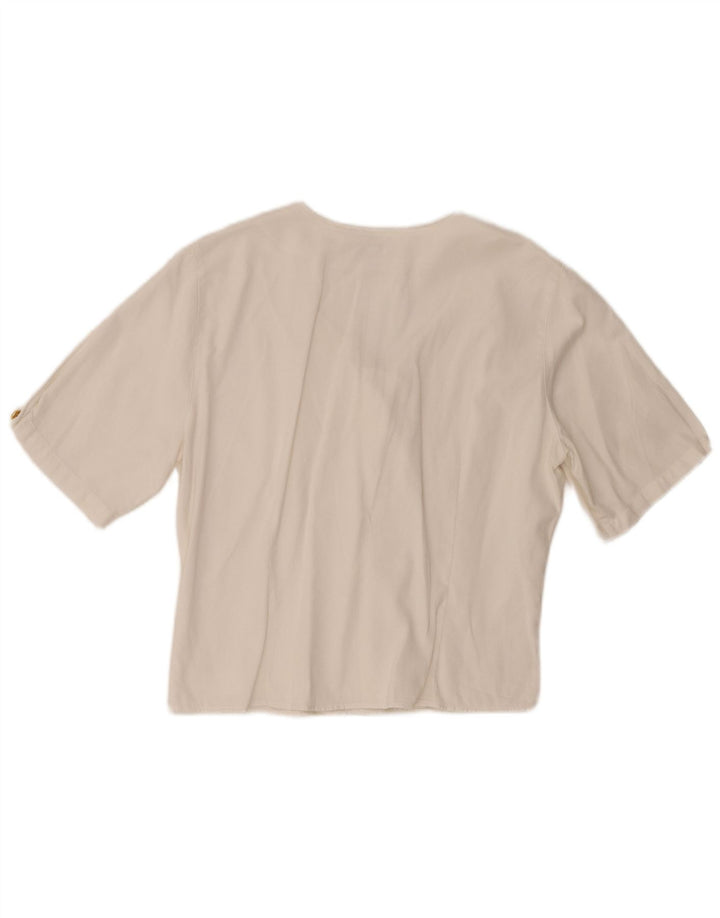 Enara Camice Blusa de doble botonadura para mujer UK 46 Large White