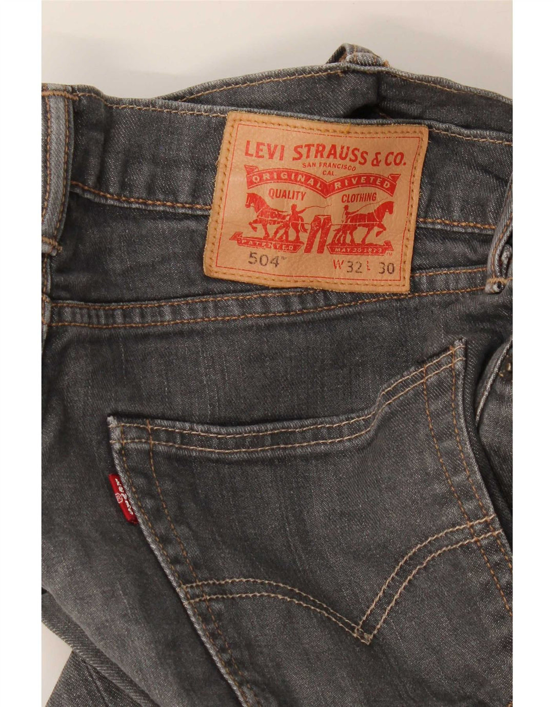 Levi's Jeans rectos 504 para hombre W32 L30 Algodón gris