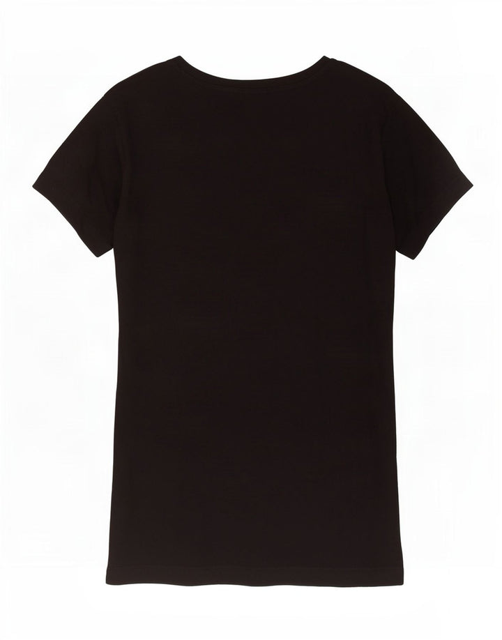 Diesel Mujer Camiseta Gráfica Top UK 10 Small Negro