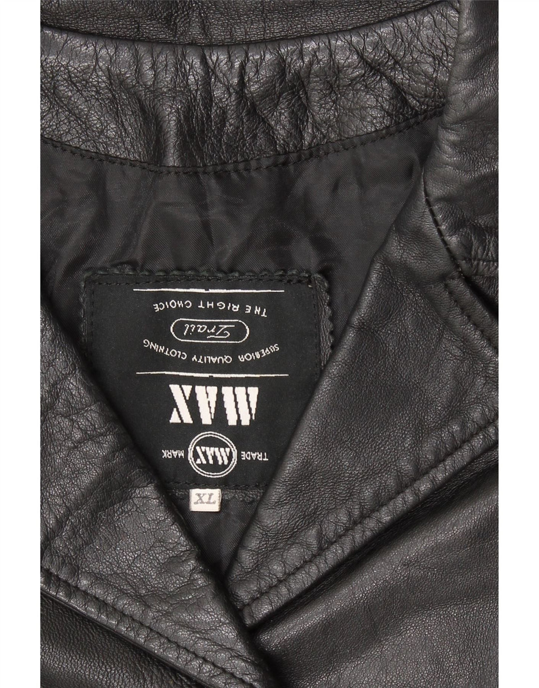 Vintage mujer chaqueta de cuero Reino Unido 18 XL cuero negro