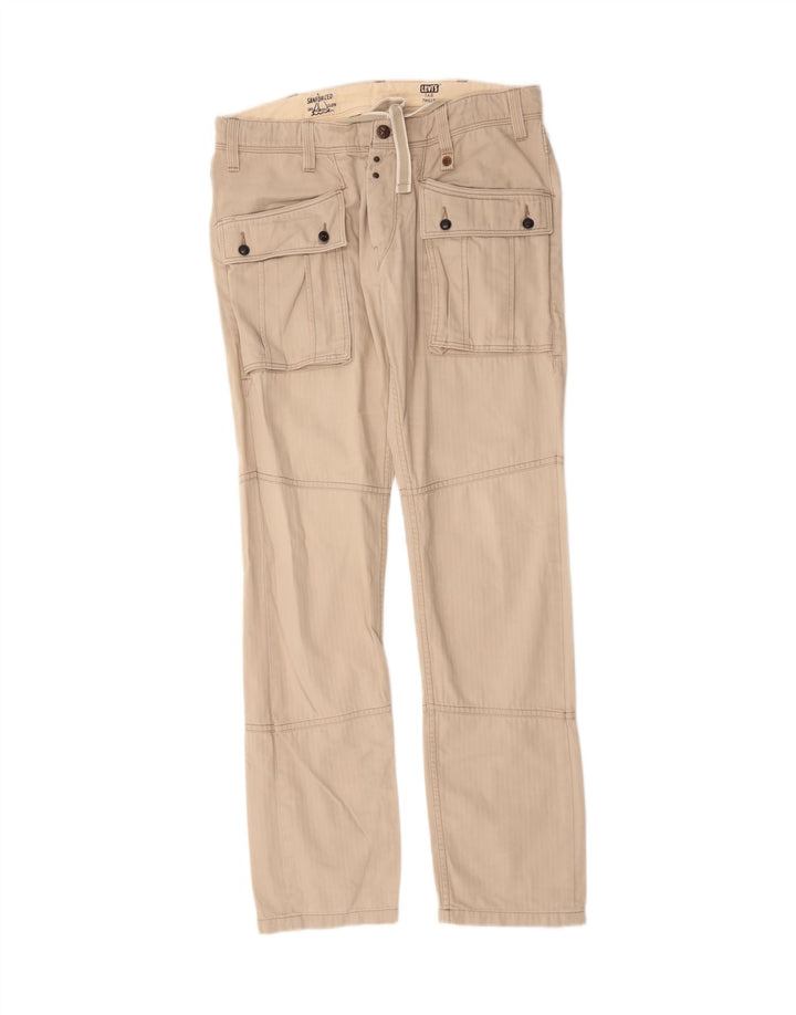 Pantalones cargo rectos Levi's para hombre W33 L34 Algodón beige