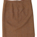Falda recta vintage para mujer W34 marrón grande