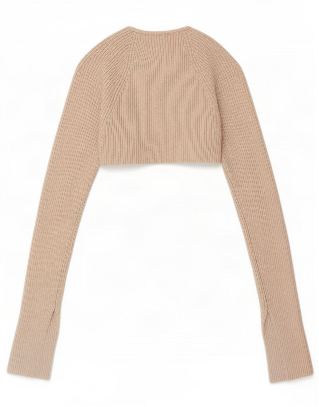 Zara Mujer Bolero Top UK 8 Small Viscosa Beige