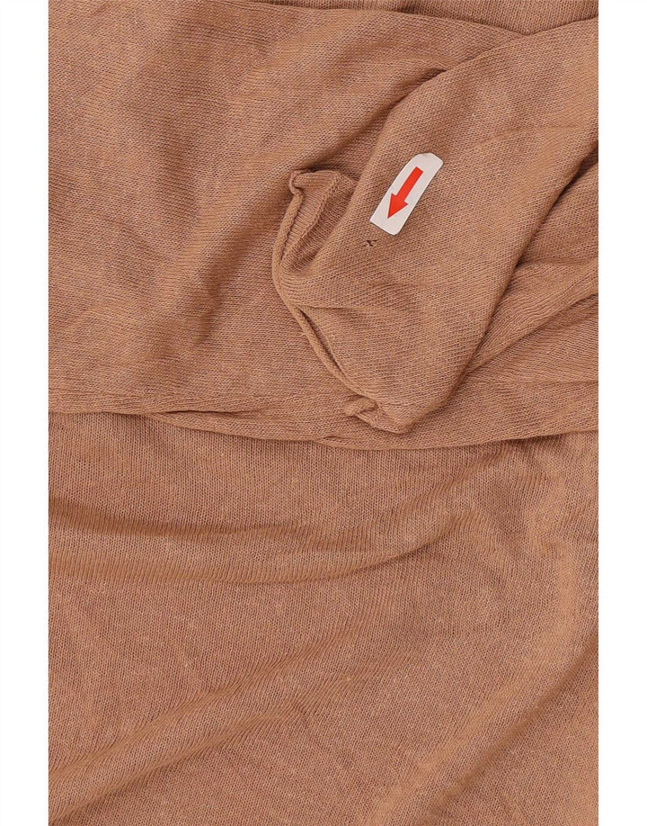 Zara Mujer Top Manga Larga UK 44 Medio Beige