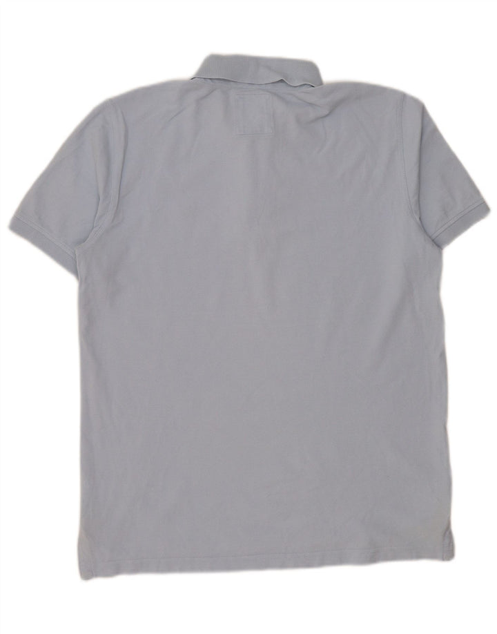Crew Clothing Polo para hombre de algodón azul medio
