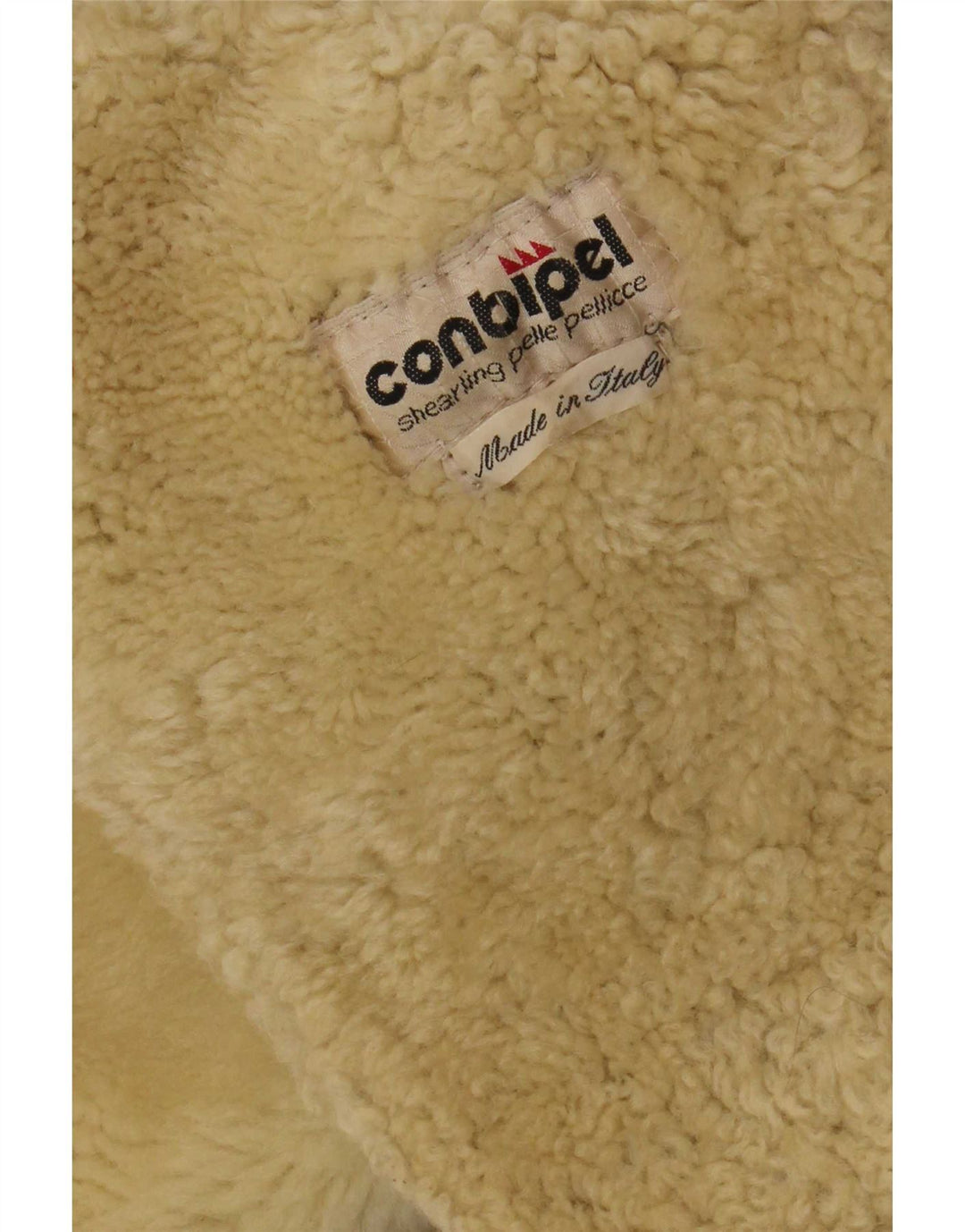Conbipel Chaqueta de piel de oveja con capucha para mujer UK 46 Large Beige
