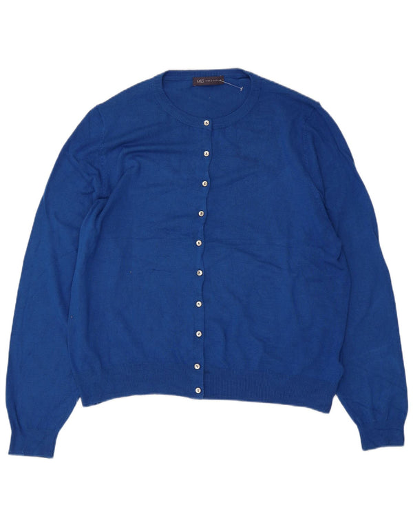 Marks & Spencer Suéter tipo cárdigan para mujer UK 20 2XL Viscosa azul