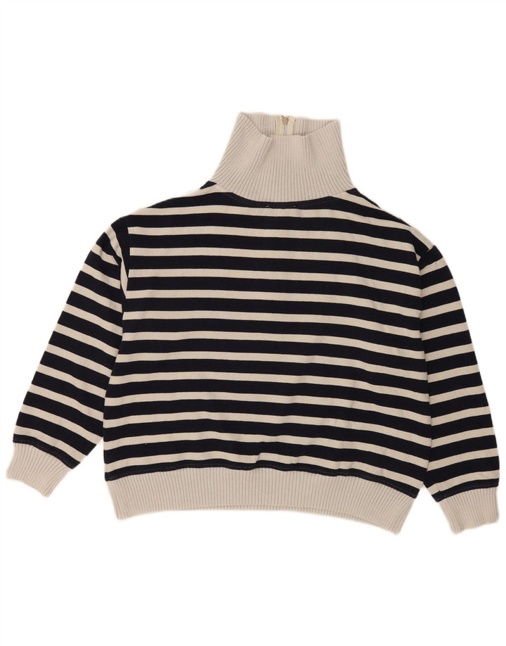 Marks & Spencer Suéter tipo jersey con cuello y cremallera para mujer UK 46 Grande Azul marino