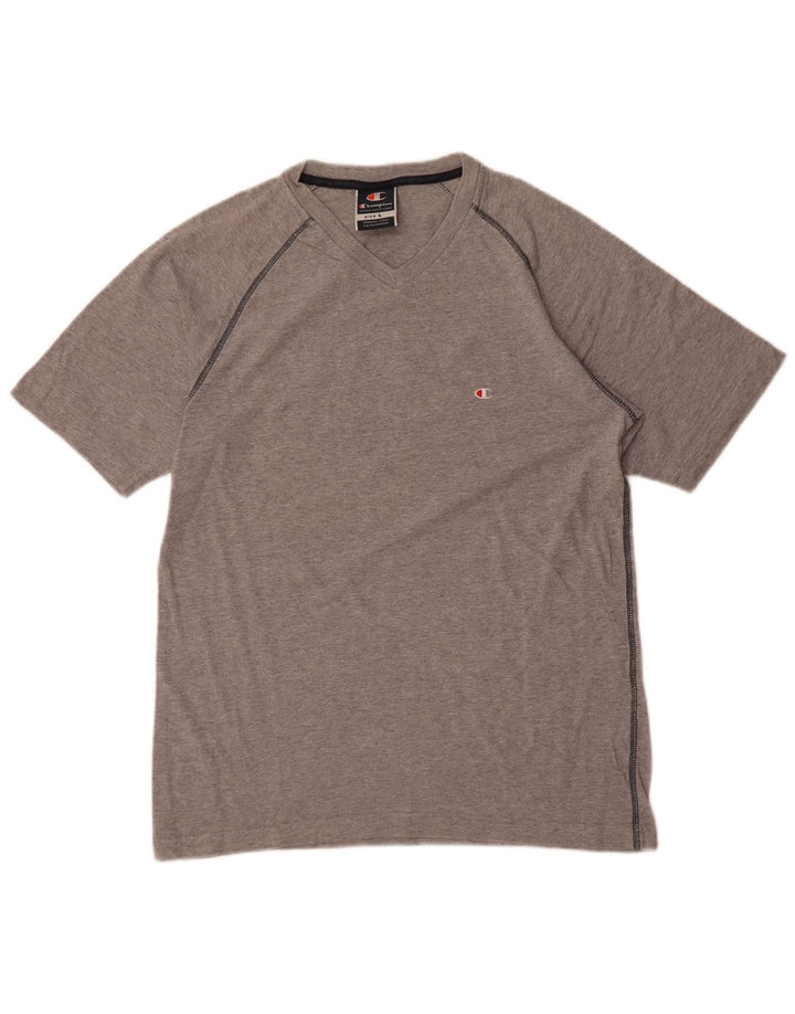 Champion Camiseta para hombre Top grande de algodón moteado gris