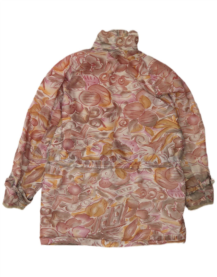 Vintage mujer cortavientos chaqueta Reino Unido 20 2XL multicolor floral