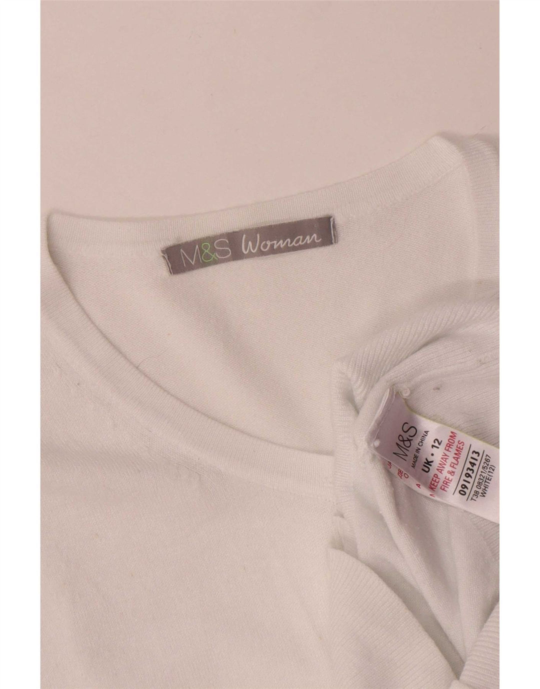 Marks & Spencer - Cárdigan para mujer, talla 40, viscosa blanca mediana