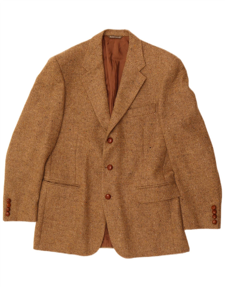 Norton & Wilson Chaqueta tipo blazer de 3 botones para hombre IT 50 Large Lana marrón