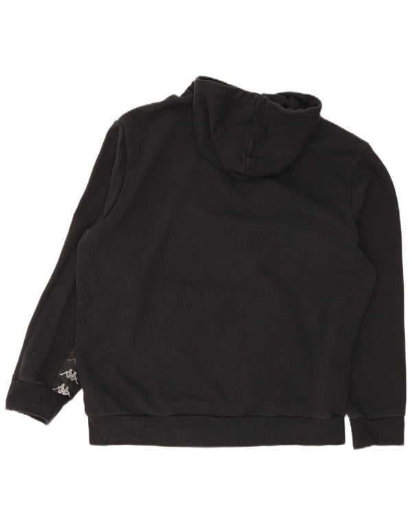 Kappa Hombre Graphic Sudadera con Capucha Jumper XL Negro Algodón