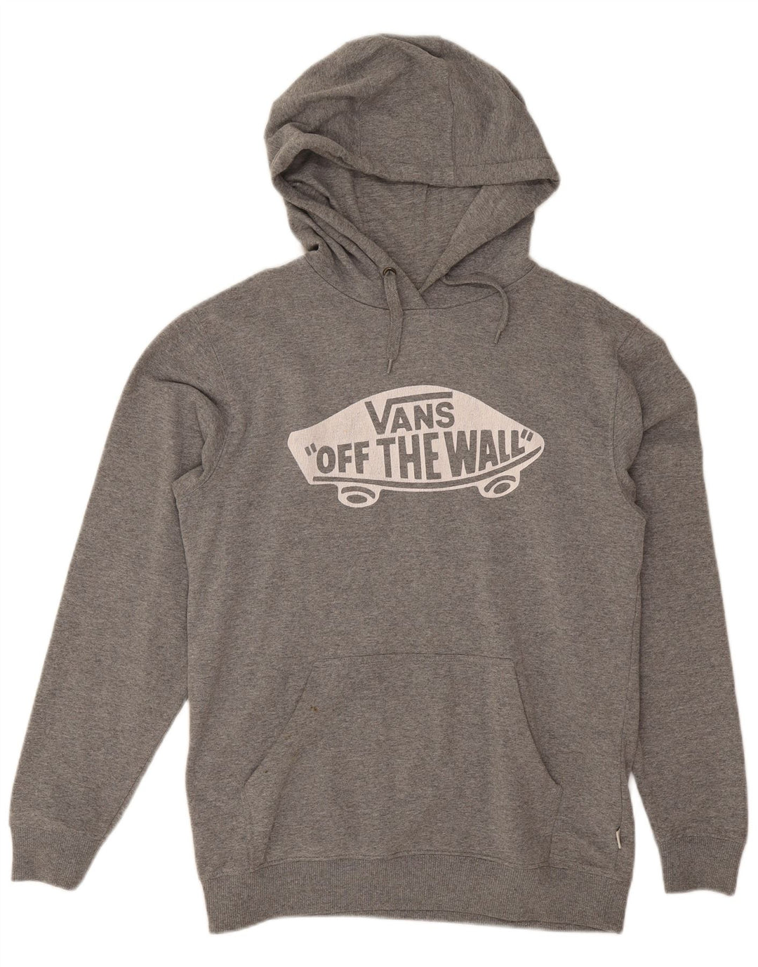 Vans Hombre Sudadera Con Capucha Gráfica Jersey Pequeño Gris Algodón