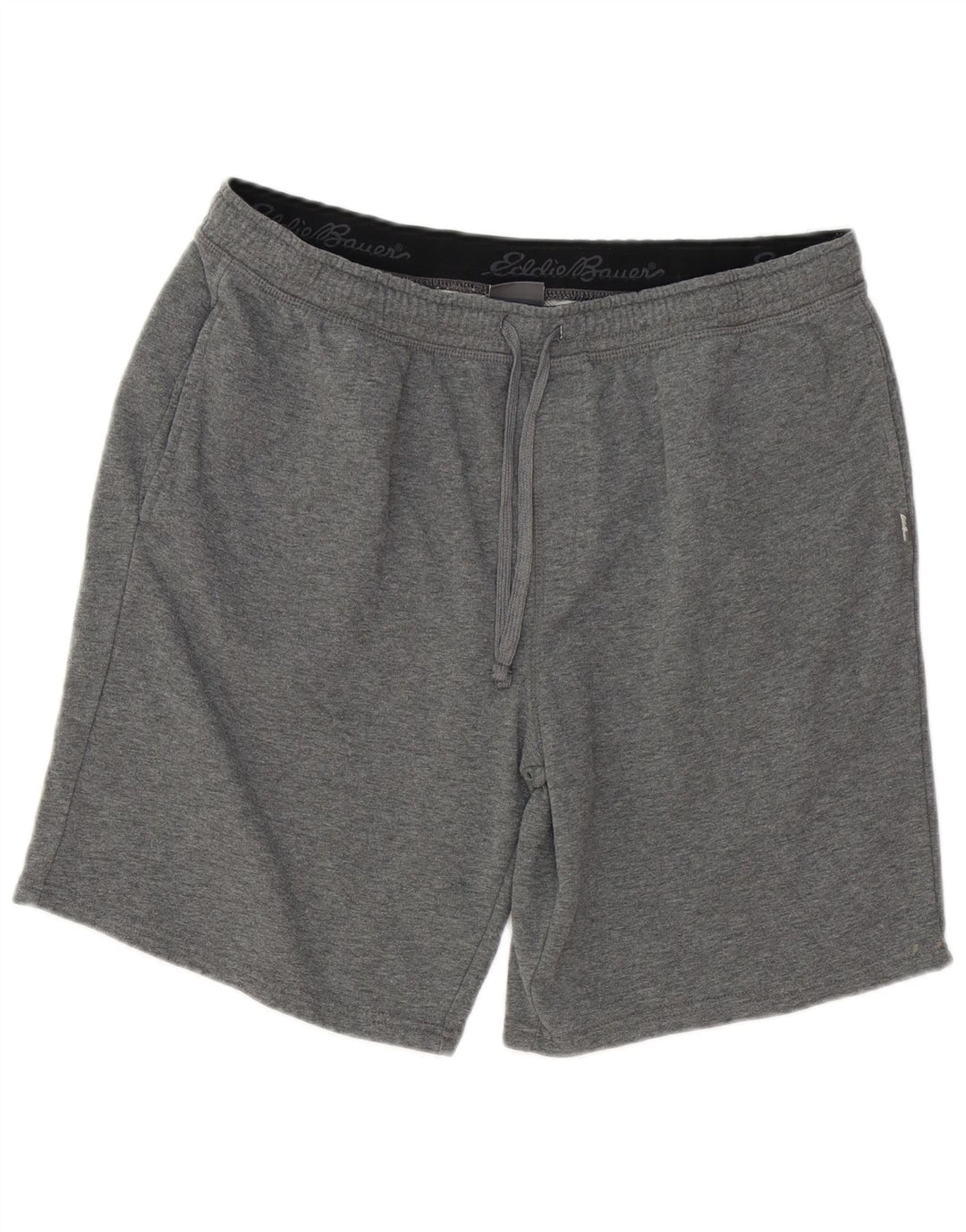 Eddie Bauer Pantalones cortos deportivos para hombre XL Algodón moteado gris