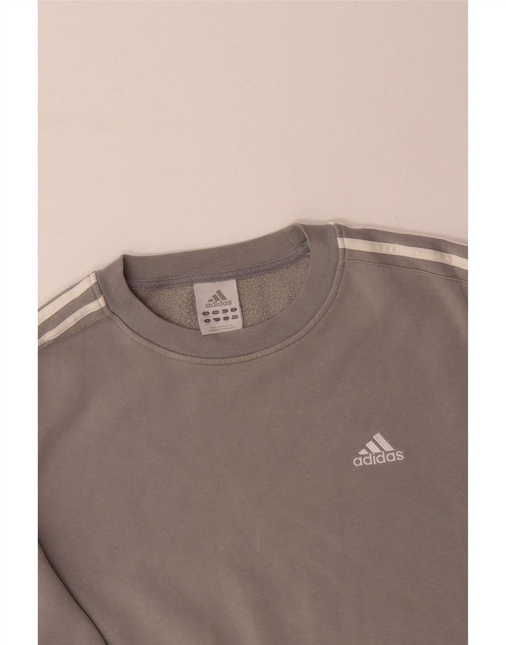 ADIDAS Sudadera para hombre Jumper UK 42/44 Grande Gris Algodón