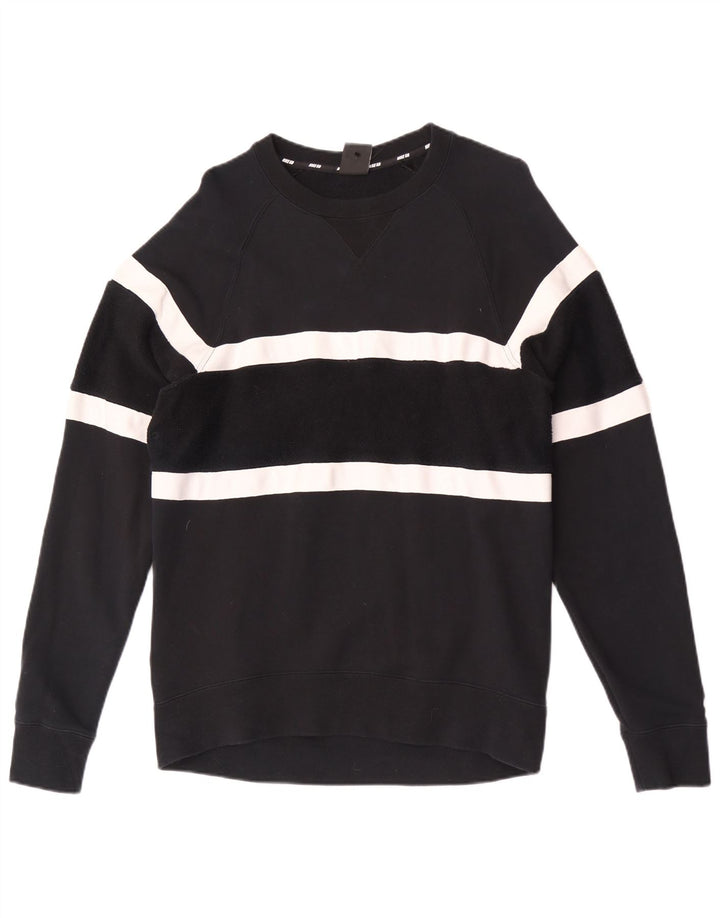 Nike - Sudadera tipo jersey de algodón color block en negro mediano