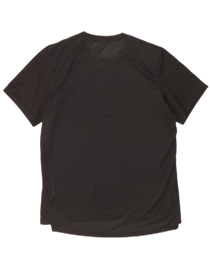 Camiseta Nike Dri Fit para hombre Top mediano negro poliéster a rayas