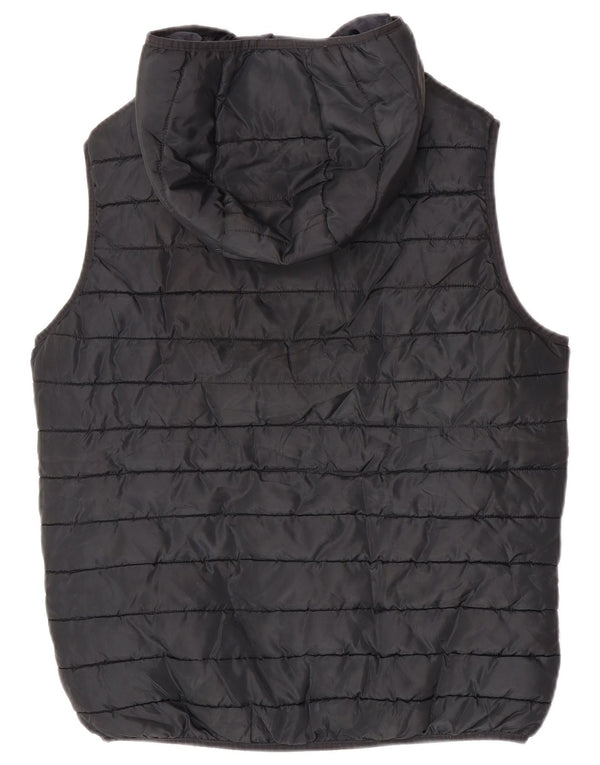 Jack & Jones Chaleco acolchado con capucha para hombre UK 40 Large Poliéster negro