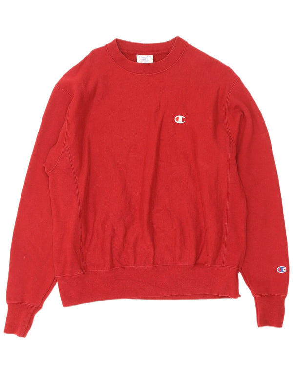 Champion Sudadera De Tejido Inverso Para Hombre Jersey De Algodón Rojo Mediano