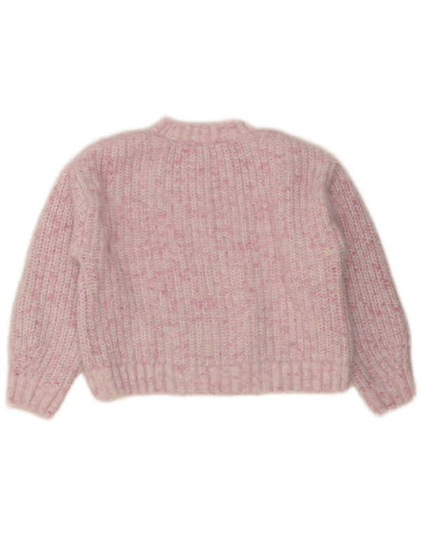 Marks & Spencer Jersey con cuello redondo para niña 11-12 años Moteado rosa