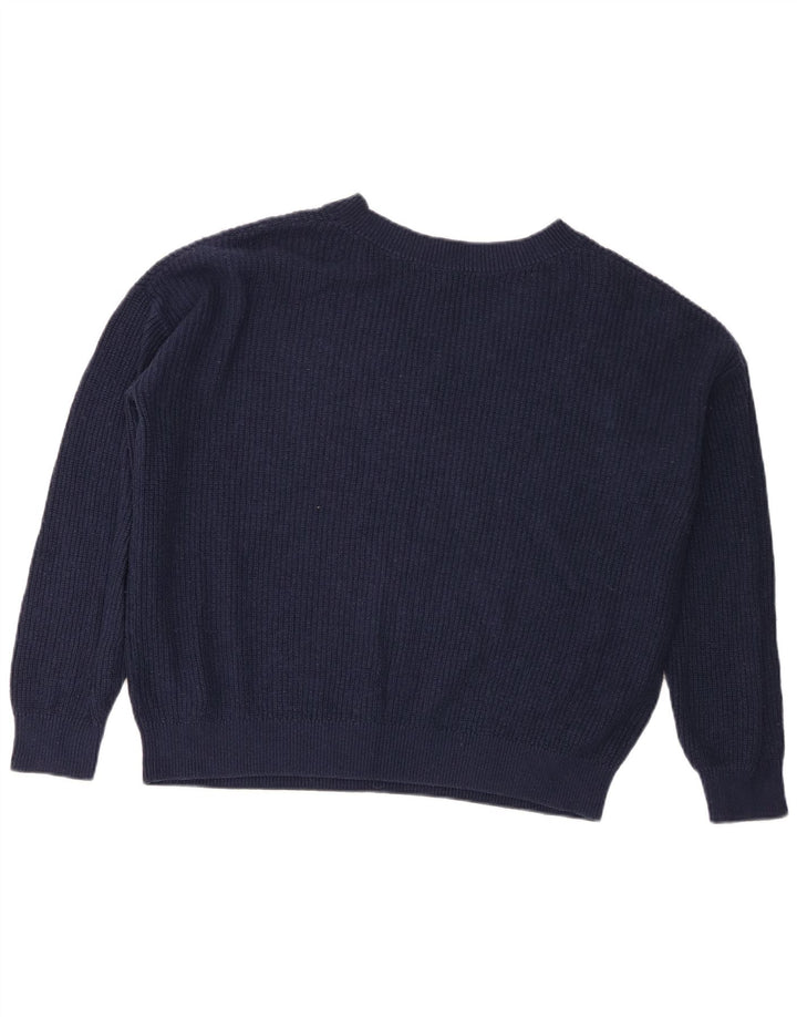 Marks & Spencer Suéter con Cuello en V para Mujer UK 44 Medio Azul Marino