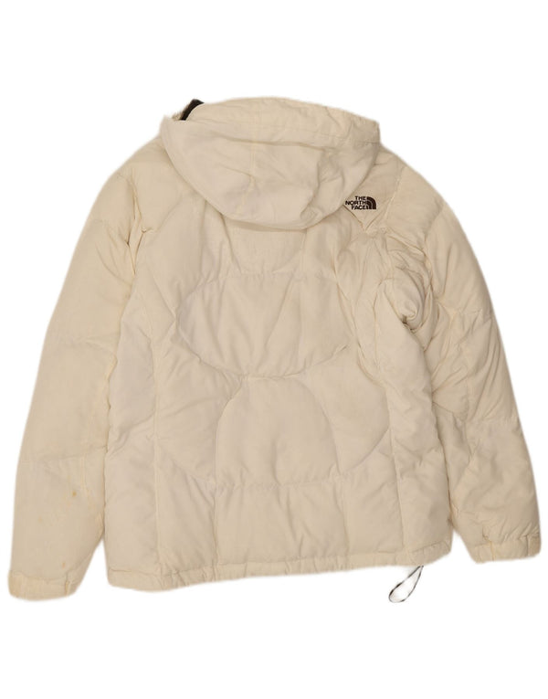 The North Face Chaqueta acolchada con capucha para mujer UK 44 Medium White Nylon
