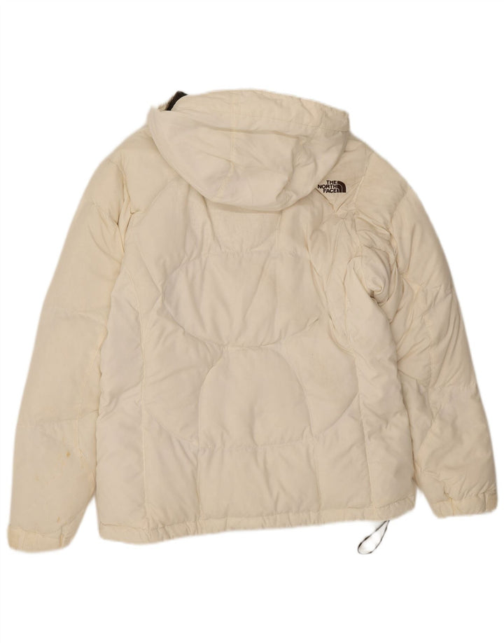 The North Face Chaqueta acolchada con capucha para mujer UK 44 Medium White Nylon