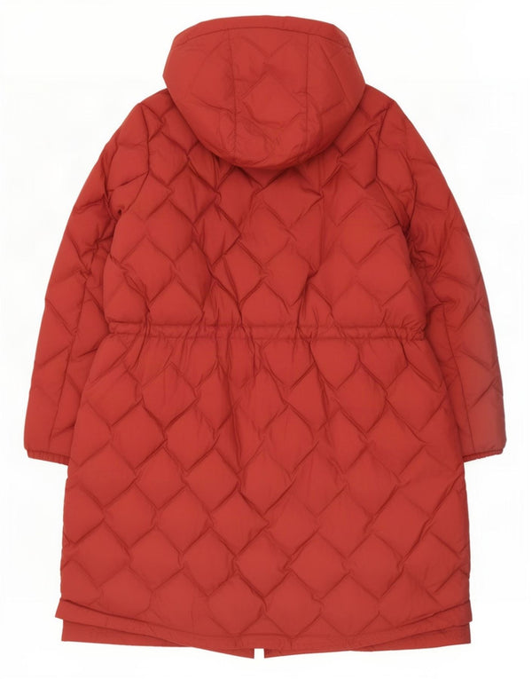 Marks & Spencer Abrigo acolchado con capucha para mujer UK 22 3XL Poliamida roja