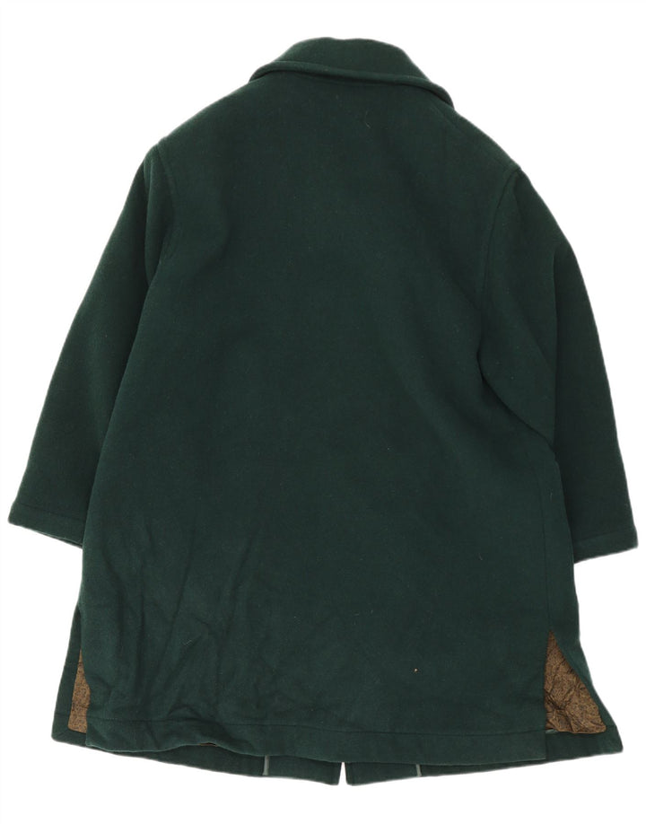 Vintage hombres Duffle abrigo Reino Unido 40 verde grande