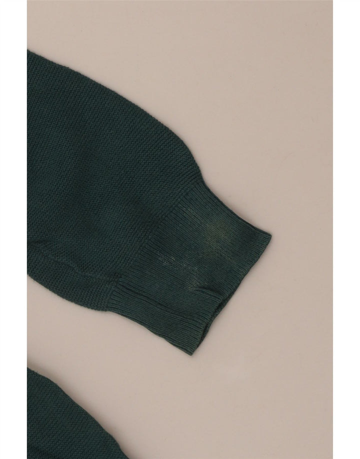 IZOD Suéter tipo jersey de gran tamaño con cuello en V para mujer UK 10 Small Green