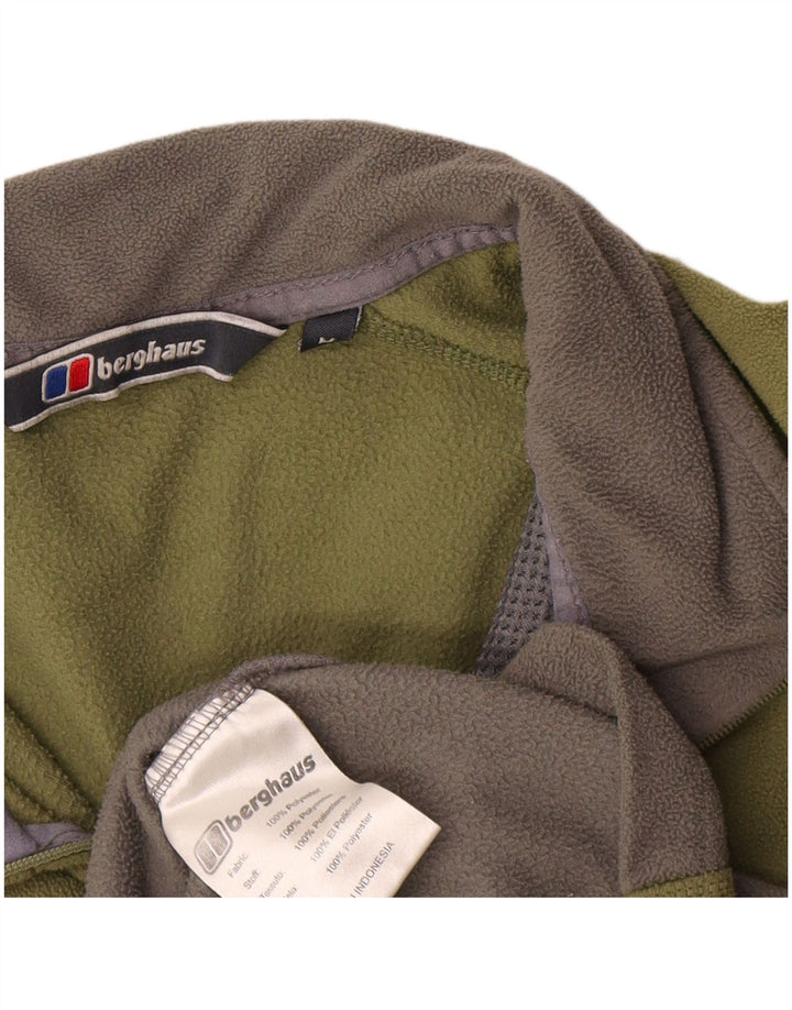 Berghaus Hombre Jersey De Forro Polar Con Cremallera En El Cuello Caqui Medio Poliéster Color Block