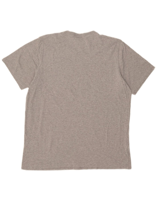 Adidas Hombre Camiseta Gráfica Top XL Gris Algodón