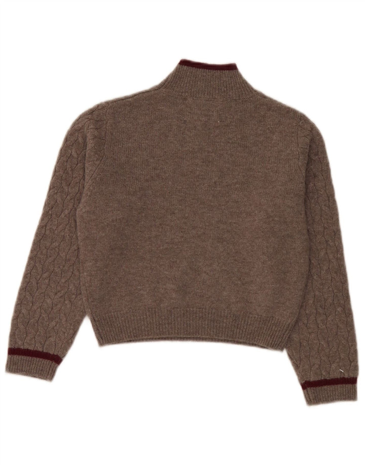 Zara Jersey Niño Cuello Alto 8-9 Años Lana Marrón