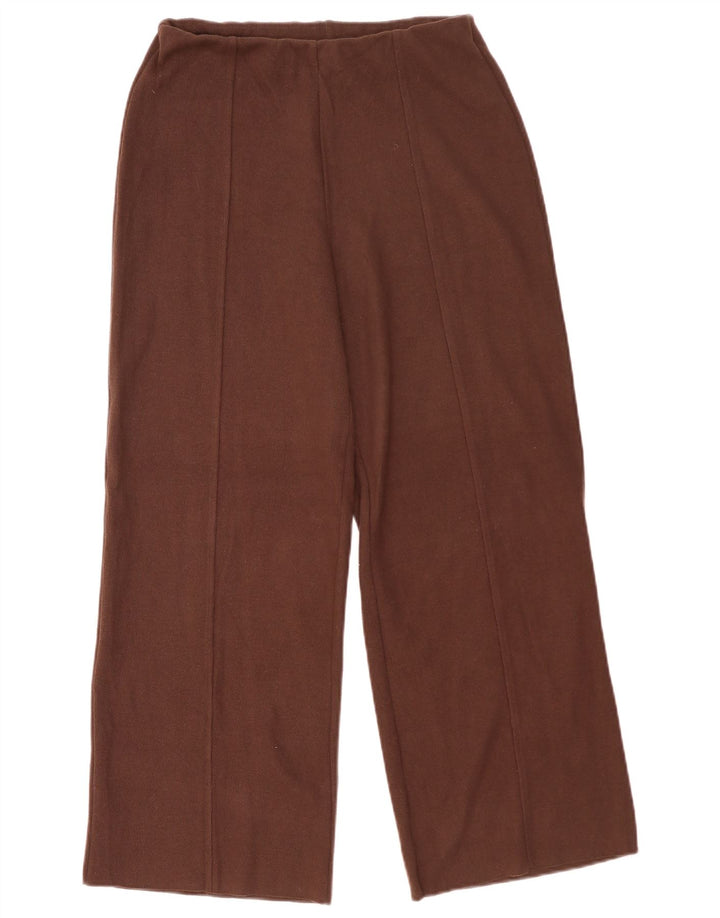 Zara Mujer Pantalón Chándal De Punto UK 44 Marrón Medio Poliéster