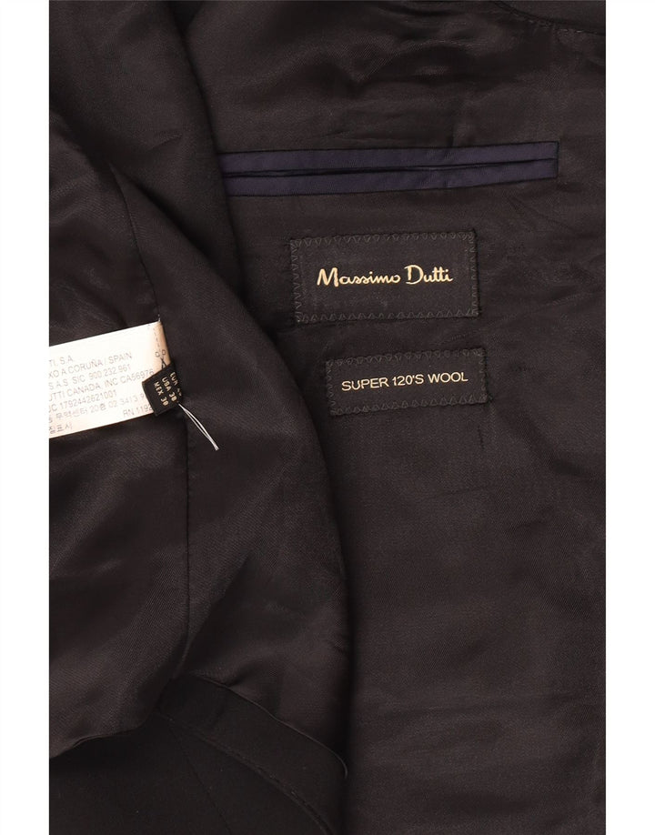 Chaleco Massimo Dutti Hombre EU 48 Mediano Lana Negro