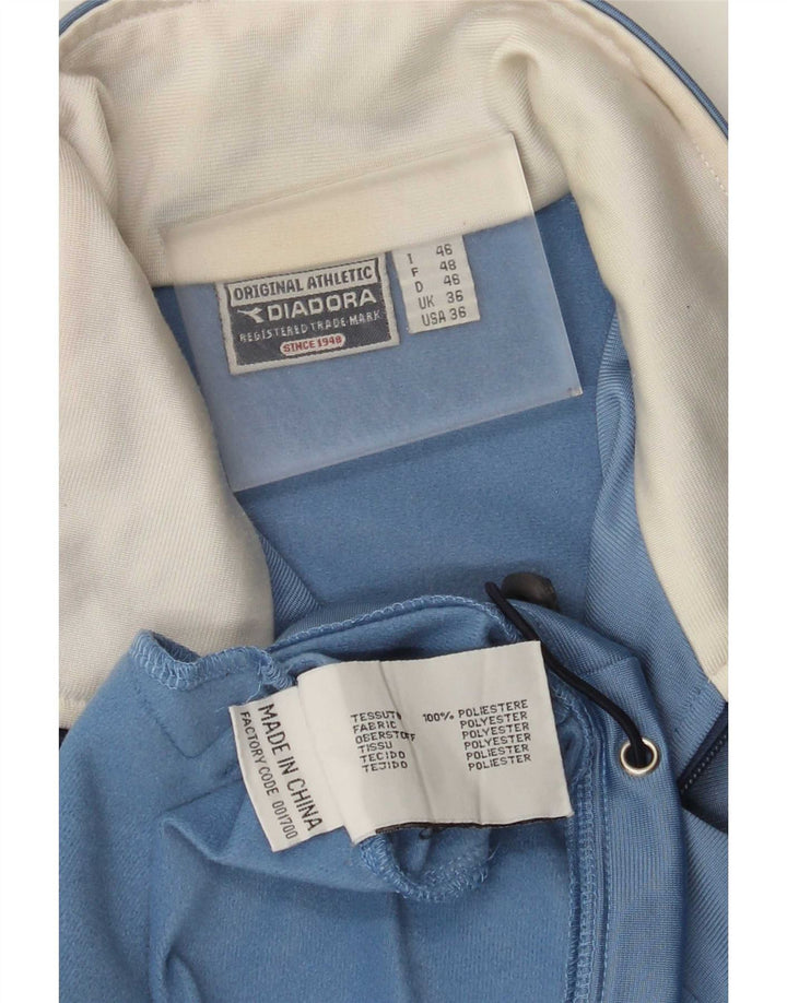 Diadora Chaqueta de chándal para hombre ES 36 Small Azul Colorblock Poliéster