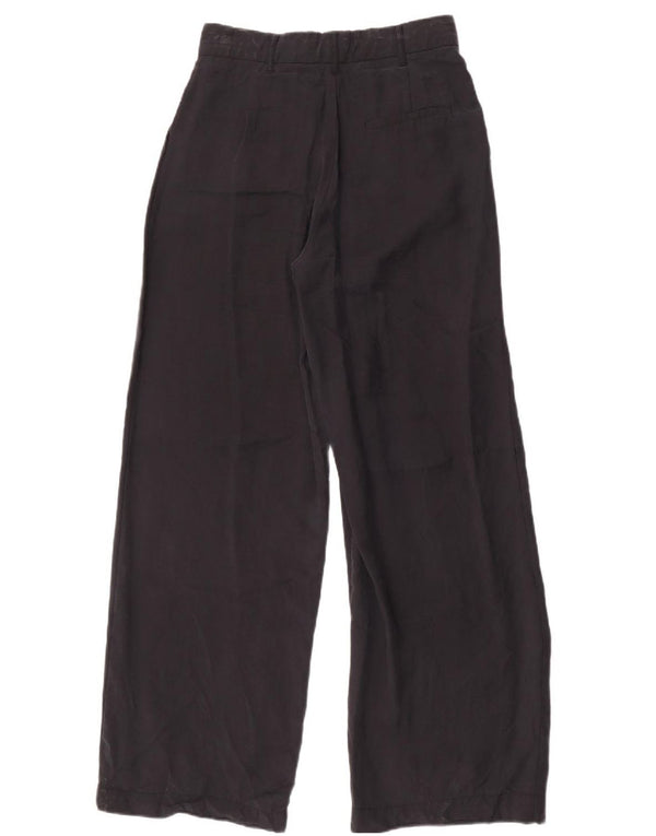 Zara Mujer Pantalón Chino De Pierna Ancha XS W24 L32 Negro